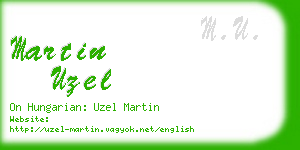 martin uzel business card